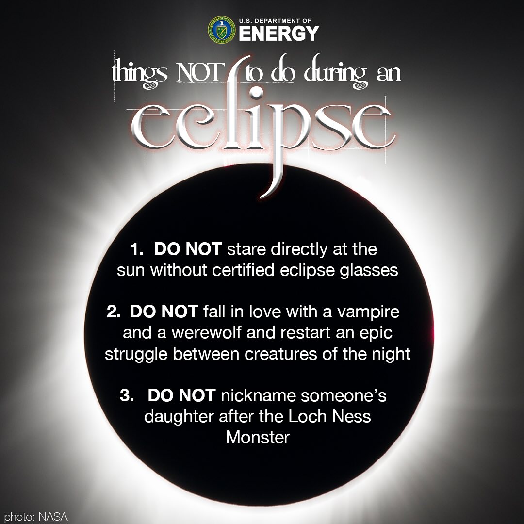 Hold on tight, spider monkey! With millions of Americans turning their gaze skyward, here are three things NOT TO DO during a solar eclipse (most importantly, and all jokes aside: PLEASE do not stare at the sun without appropriate eclipse eye protection)…