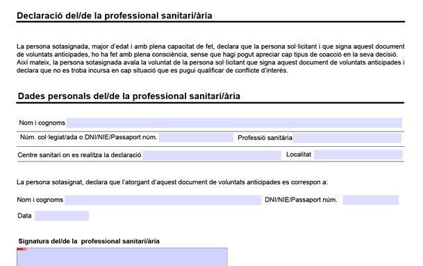Ja és oficial. Qualsevol persona podrà formalitzar un DVA davant d’un professional sanitari. Quina bona notícia!👏🏻
La trista és que les treballadores socials podrem informar, assessorar i acompanyar però no podrem avalar que algú ho fa “amb plena consciència i sense coaccions”🤷🏻