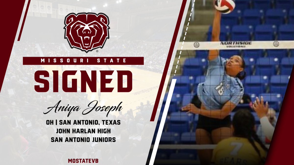 🚨 NEW BEAR ALERT 🚨

Help us welcome <a href="/NiyaAJ_05/">Aniya Joseph</a> to MoState &amp; the 417! 🐻|🏐