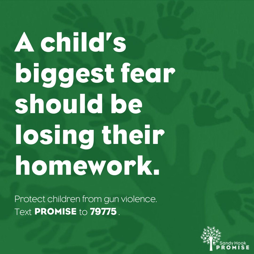 Join us in making the promise to #ProtectOurKids and #EndGunViolence. Text PROMISE to 79775 to be a part of the movement towards creating a future where children are safe from shootings and acts of violence in their schools, homes, and communities. #SandyHookPromise