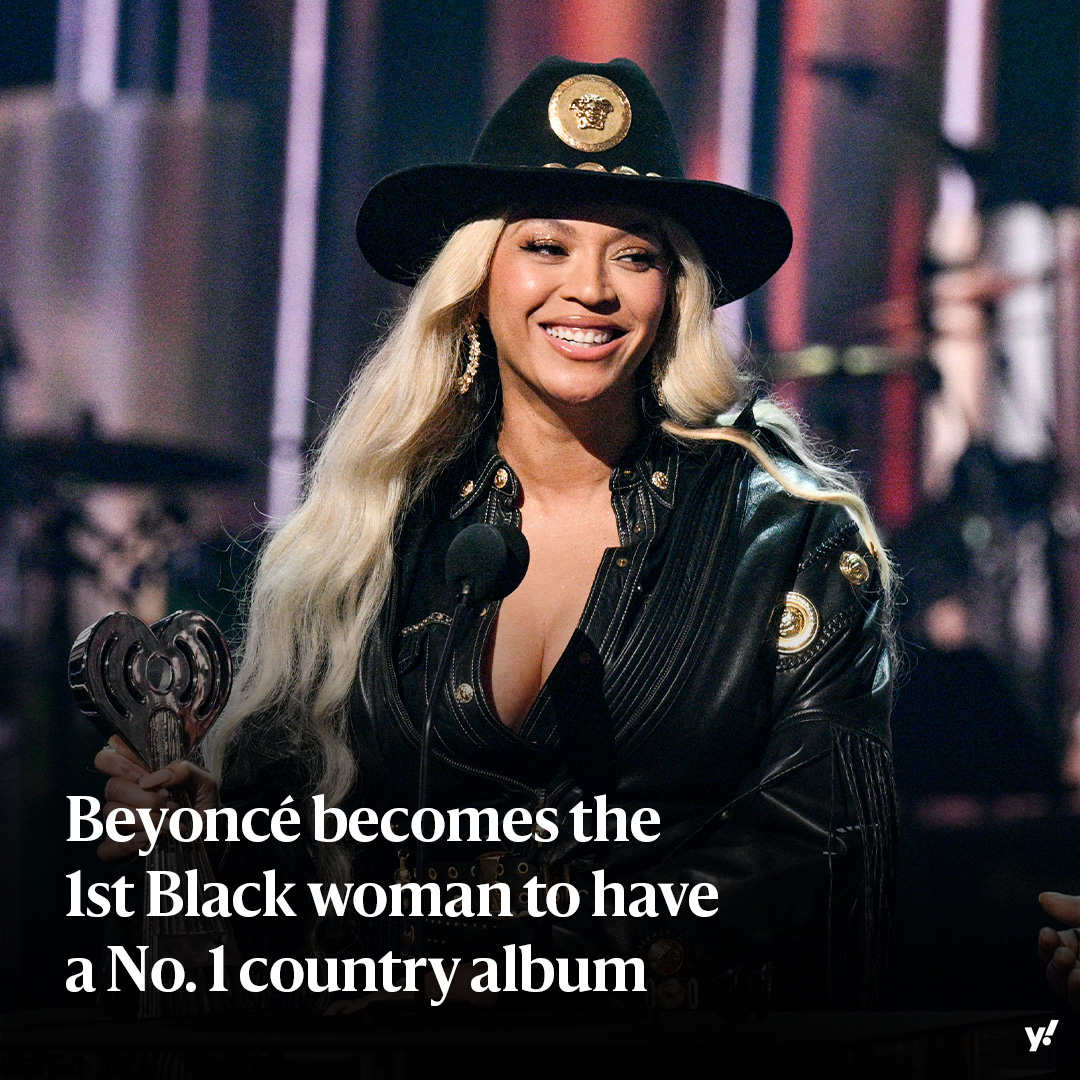 “Cowboy Carter' is by far the bissest album debut of 2024. The accomplishment comes more than a month after Beyonce set a similar record with 'Texas Hold 'Em,” which became the first song by a Black woman to top the Hot Country Songs chart. yhoo.it/3xtqNy6