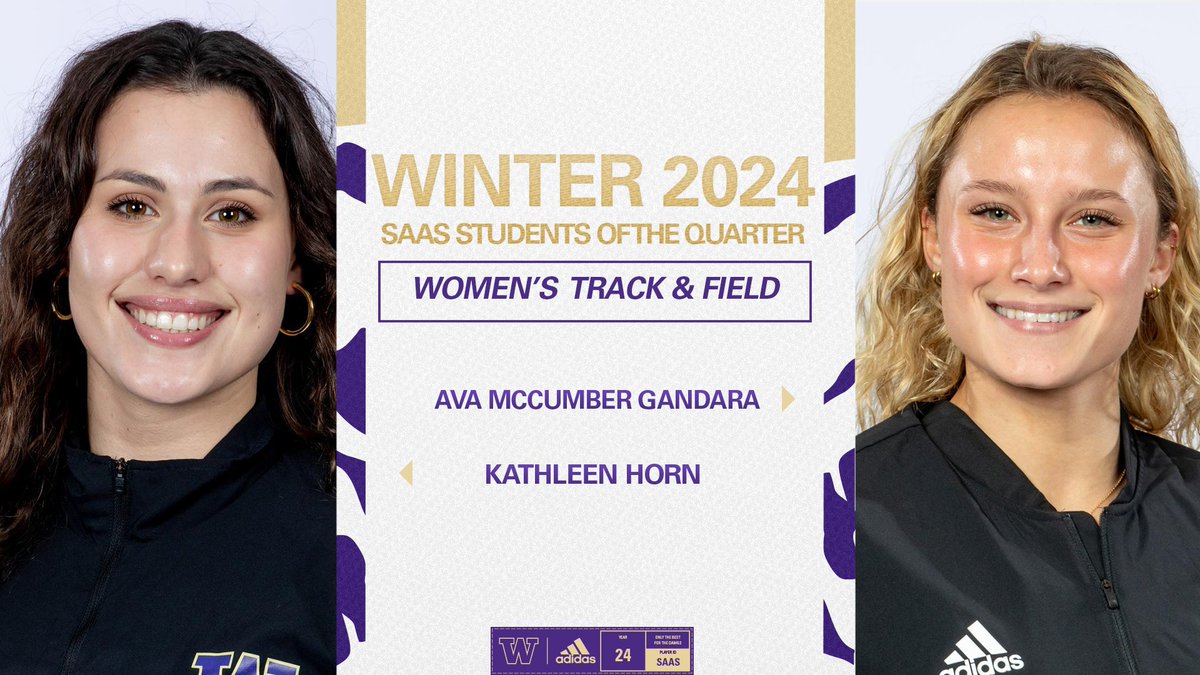 🌟 SAAS Students of the Quarter | Congratulations to Ava McCumber Gandara and Kathleen Horn from @UWTrack! 👟