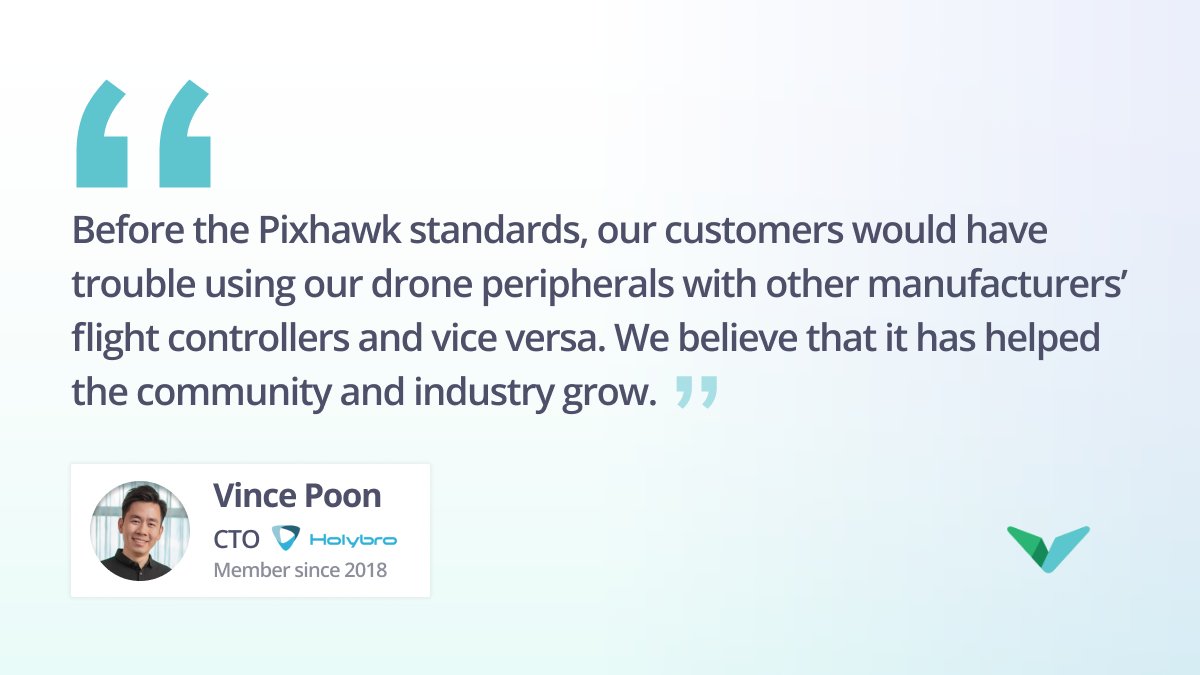 💬 'Before the @pixhawk standards, our customers would have trouble using our drone peripherals with other manufacturers’ flight controllers and vice versa. We believe that it has helped the community and industry grow.' says Vince Poon, CTO, HolyBro ⚙️Find out who else is…