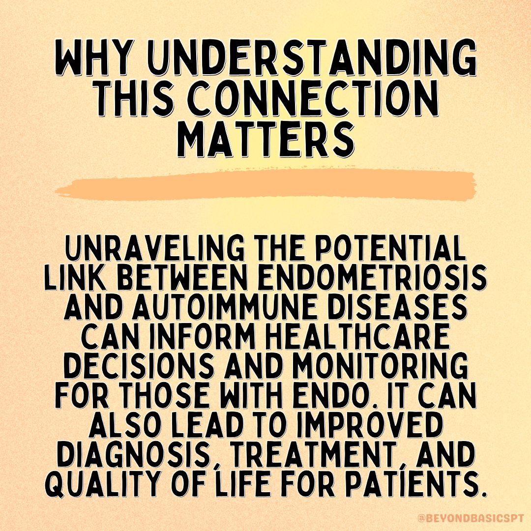 🏫 This isn't just academic; it has real-world implications for healthcare decisions + monitoring #endo. Recognizing the possible links to autoimmune diseases can lead to earlier diagnosis, more effective treatment strategies, and ultimately, improved quality of life.