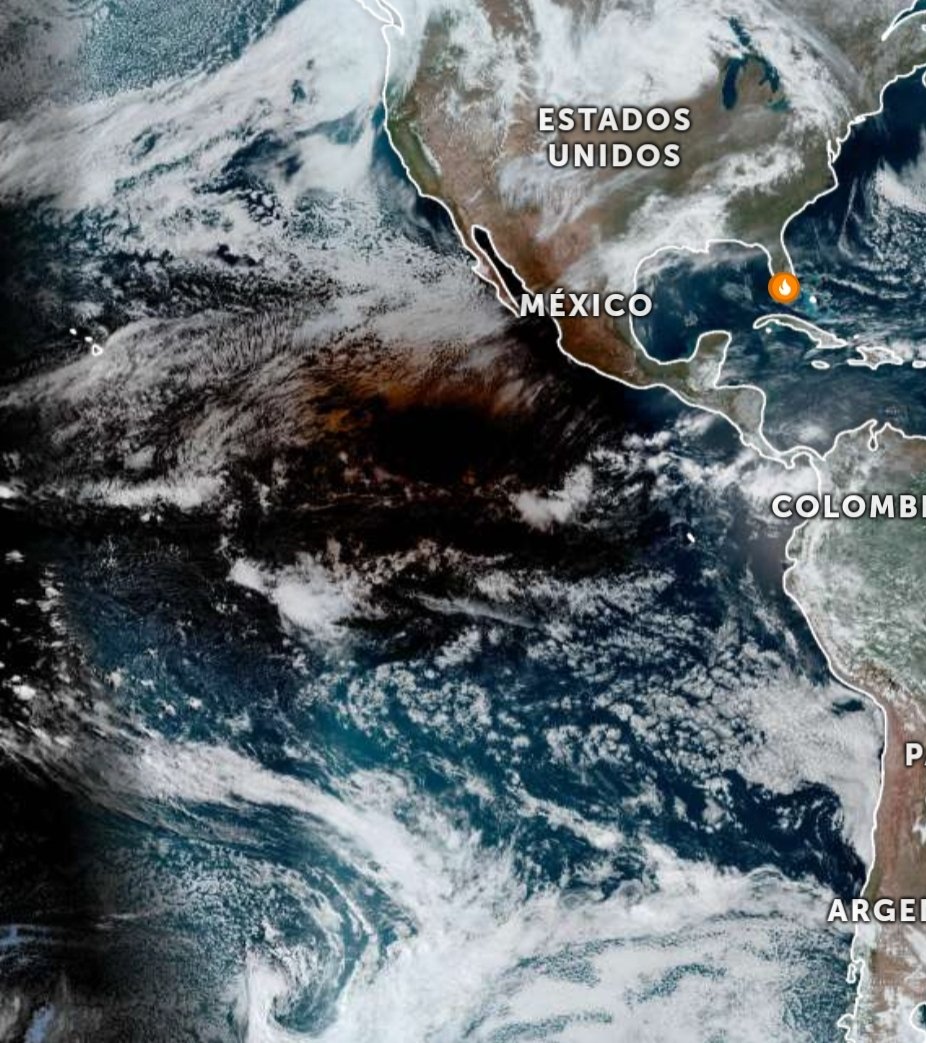 AHORA - 13:44 🇨🇱🌞 Así se ve el eclipse solar sobre el Pacífico y México 🇲🇽