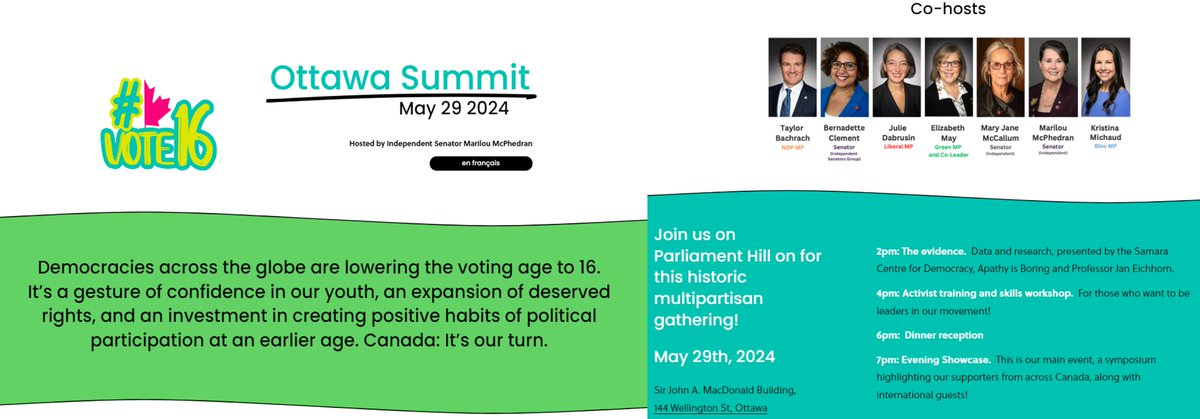 I'm very excited for @Vote16Canada's summit in May and grateful to have been invited to speak about international research on #Vote16. The campaign in Canada is doing amazing work and I look forward to fascinating exchanges. Register here vote16.ca/summit @d_part @uoessps