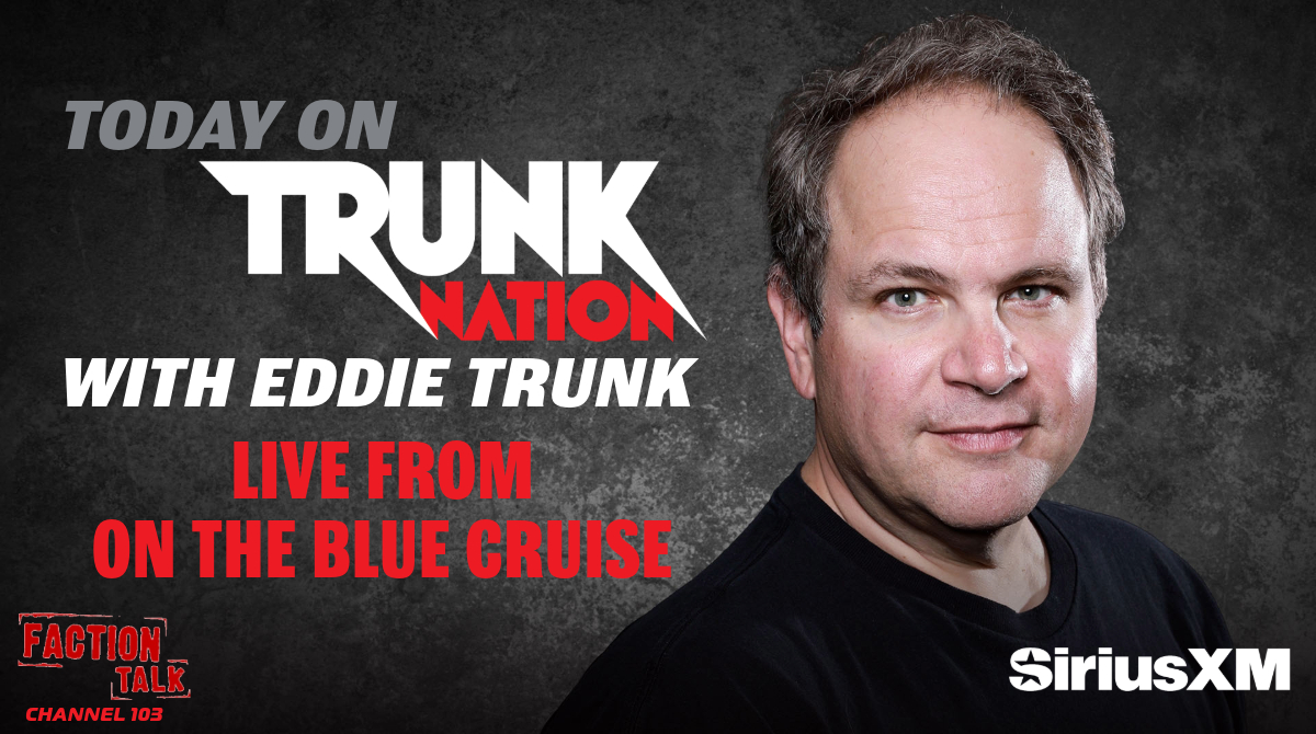Today on #TrunkNation - @EddieTrunk is broadcasting from the #OnTheBlueCruise! Guests he'll get to talk to include @MatthewandGun @randyhansenband & @Mickey_Thomas @Starship! Listen on @factiontalkxl from 3-5pET or anytime you want on the @SIRIUSXM app: siriusxm.com/trunknation