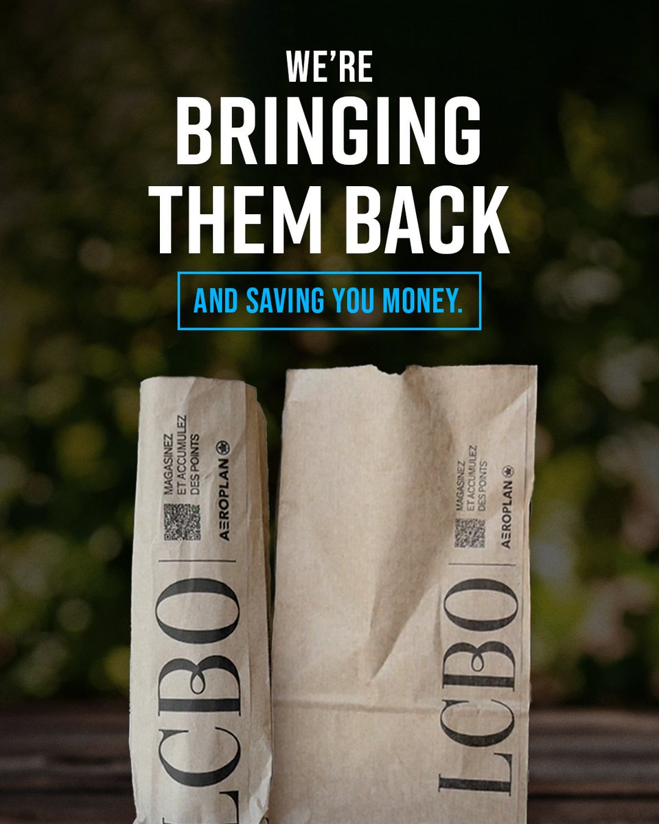 We're committed to improving affordability and convenience for everyone in Ontario. That's why we're calling on the LCBO to bring back paper bags, at no cost to consumers.