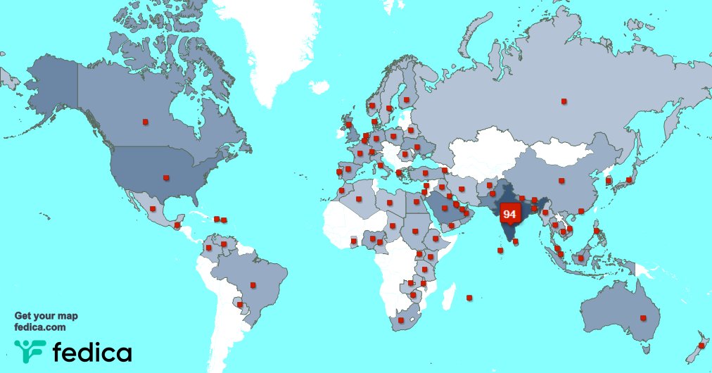 I have 32 new followers from India 🇮🇳, and more last week. See fedica.com/!yejivanhaiisj…