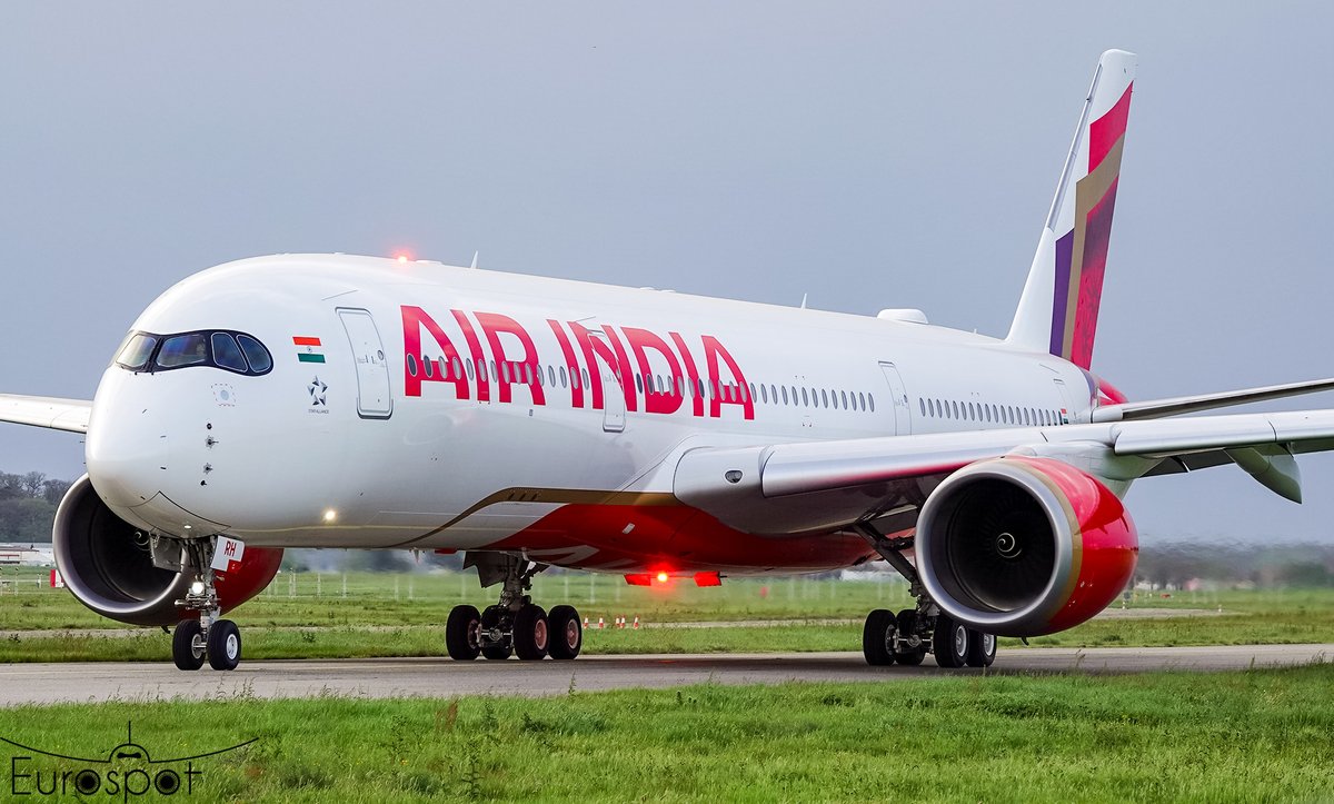 Air India Airbus A350-900 #VTJRH MSN592 delivered this evening on way to Delhi #Airbus #AirIndia @airindia #avgeek #aviationdaily #planespotting @A350_Production @TLSWatch