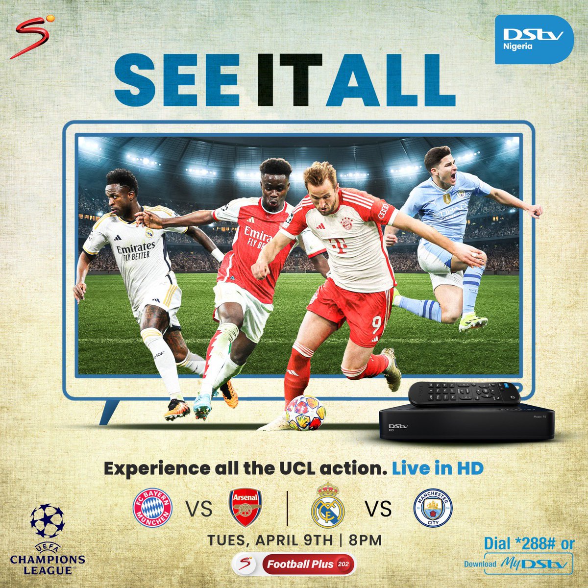 Champions League glory awaits! Witness every heart-stopping tackle, breathtaking goal, and legendary performance. Catch all the action, live and exclusive on DStv! Click link below to reconnect. mydstv.onelink.me/vGln/UEFA