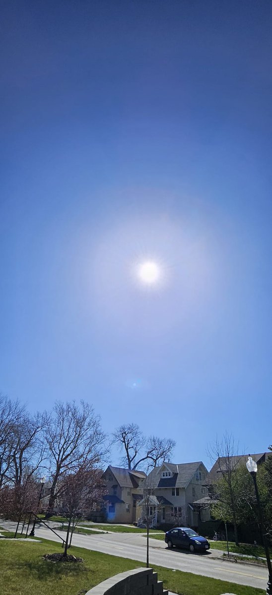 The Sky is blue and the Sun is bright now in Nebraska, before the eclipse. It will be partial here though!