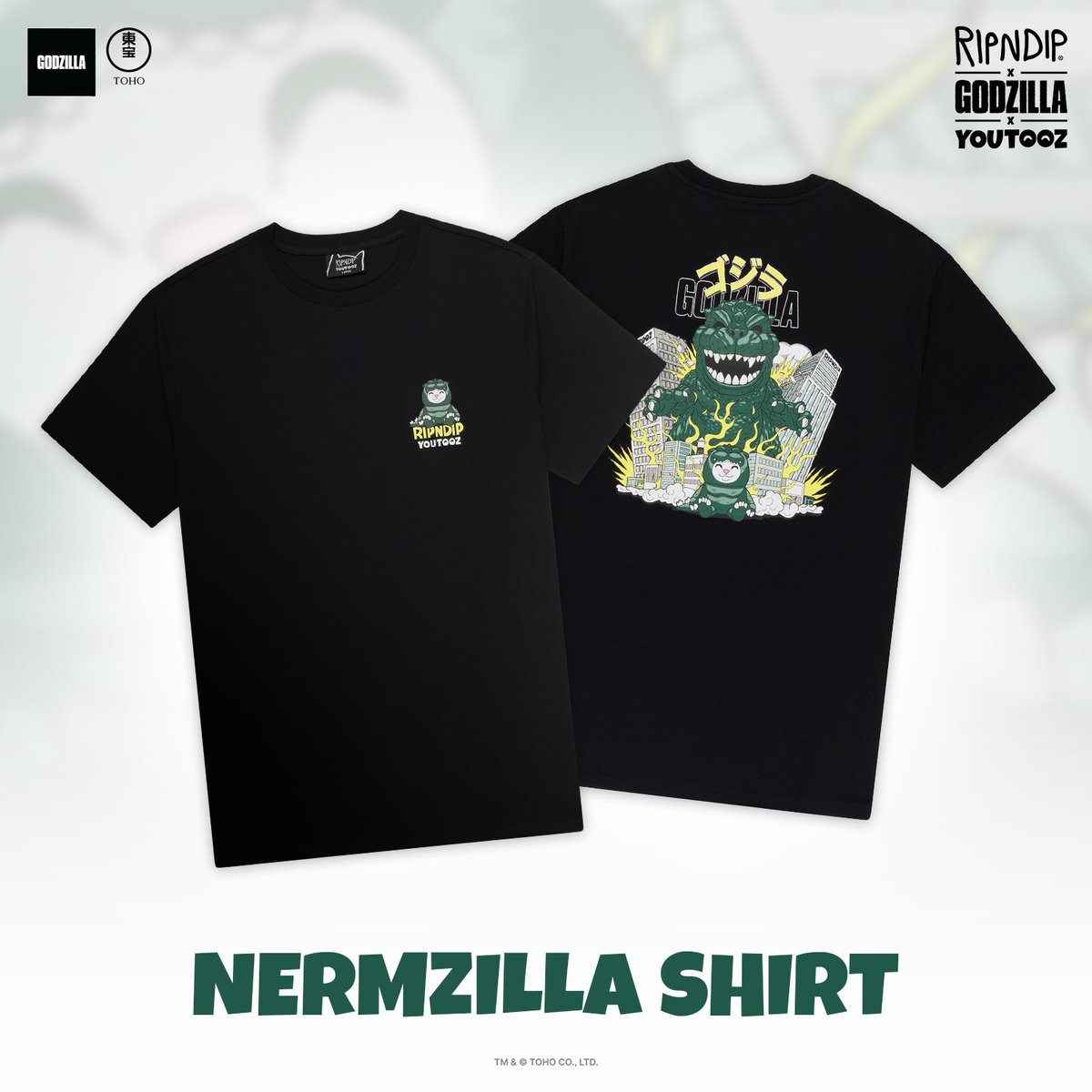 nermzilla has arrived 😼 youtooz x @Godzilla_Toho x @RIPNDIP collection drops april 16th at 9am pst