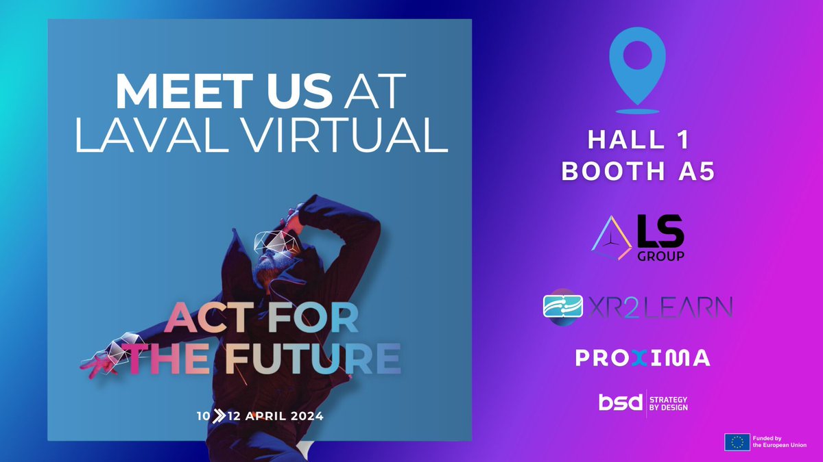 🚀 Angela Di Massa e Sara Traversari rappresenteranno #PROXIMA AR durante Laval #Virtual Exhibition!

Ci vediamo dall'11 al 12 aprile nell'Hall A, booth 5 dove verranno presentate le soluzioni #innovative per il training in ambito #industriale.

#IndustrialTraining #AR #VR