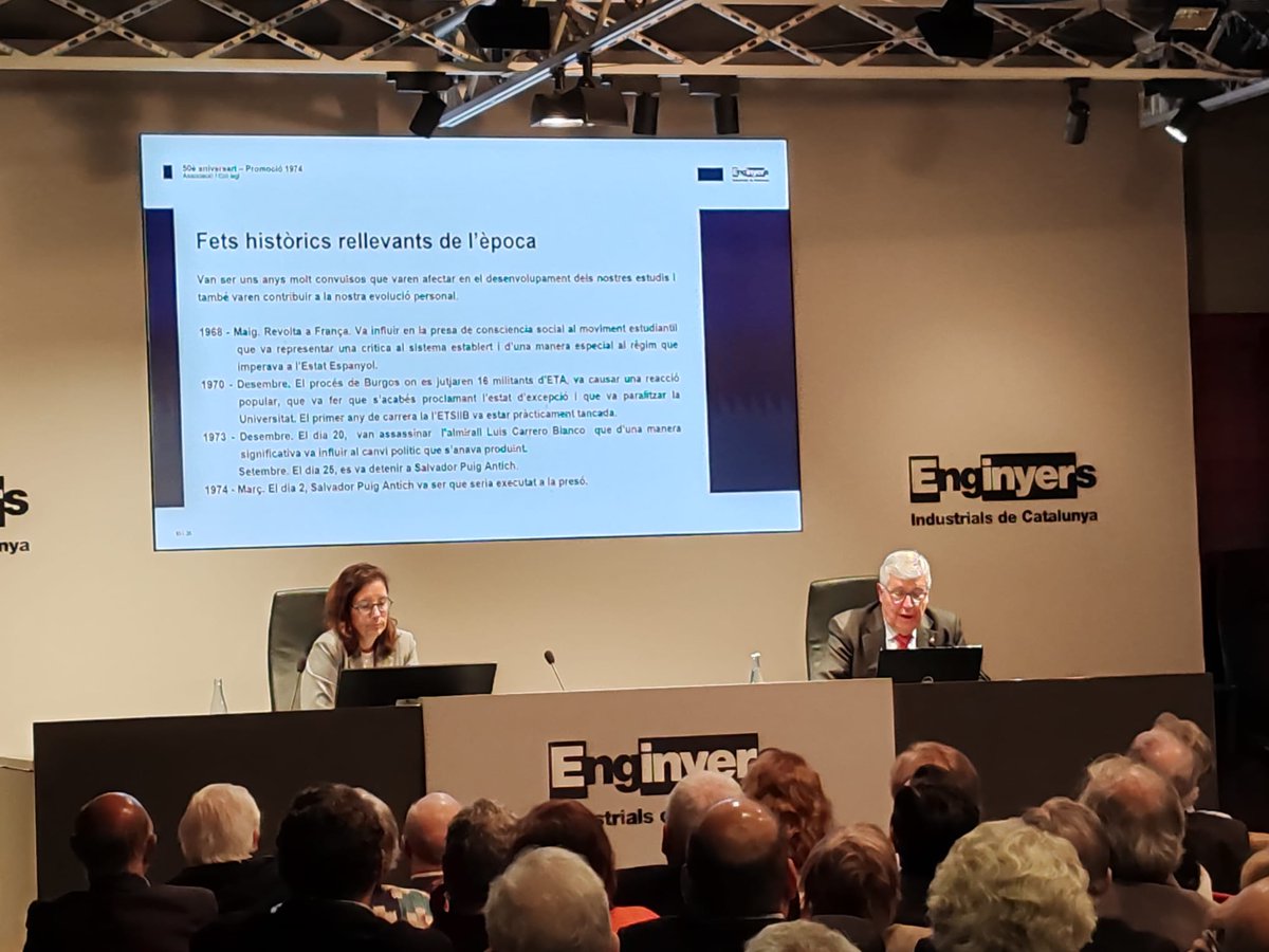 📌Aquesta tarda hem celebrat la nostra festa Patronal, un acte que hem aprofitat per retre homenatge als companys/es de la promoció de l'any 1974, que commemoren enguany els seus 50 anys de professió. Enhorabona💫! #socEIC