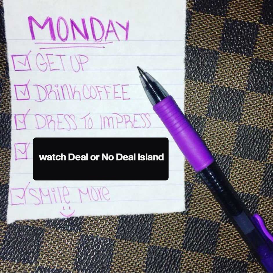i've got a (brief)case of the Mondays. 😊 #DealOrNoDealIsland is all-new tonight 10/9c on @nbc and streaming on @peacock.