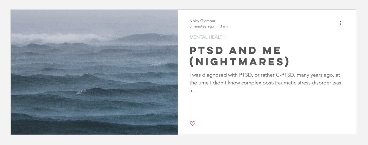 TheBrutalBlog's tweet photo. NEW POST NOW PUBLISHED! 

PTSD And Me - Nightmares 
https://t.co/xKiHgNP9HK
This is a new series talking about PTSD and C-PTSD. I hope this helps you, please share with those who may need to read this, so they know they're not in this alone. 

https://t.co/Nn4CcJoLxD 🫶🏼 https://t.co/eUVKnGrrbJ