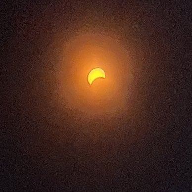 Taken on iPhone portrait mode with eclipse glasses over lens at 10:50AM PT in Los Angeles. #Eclipse2024