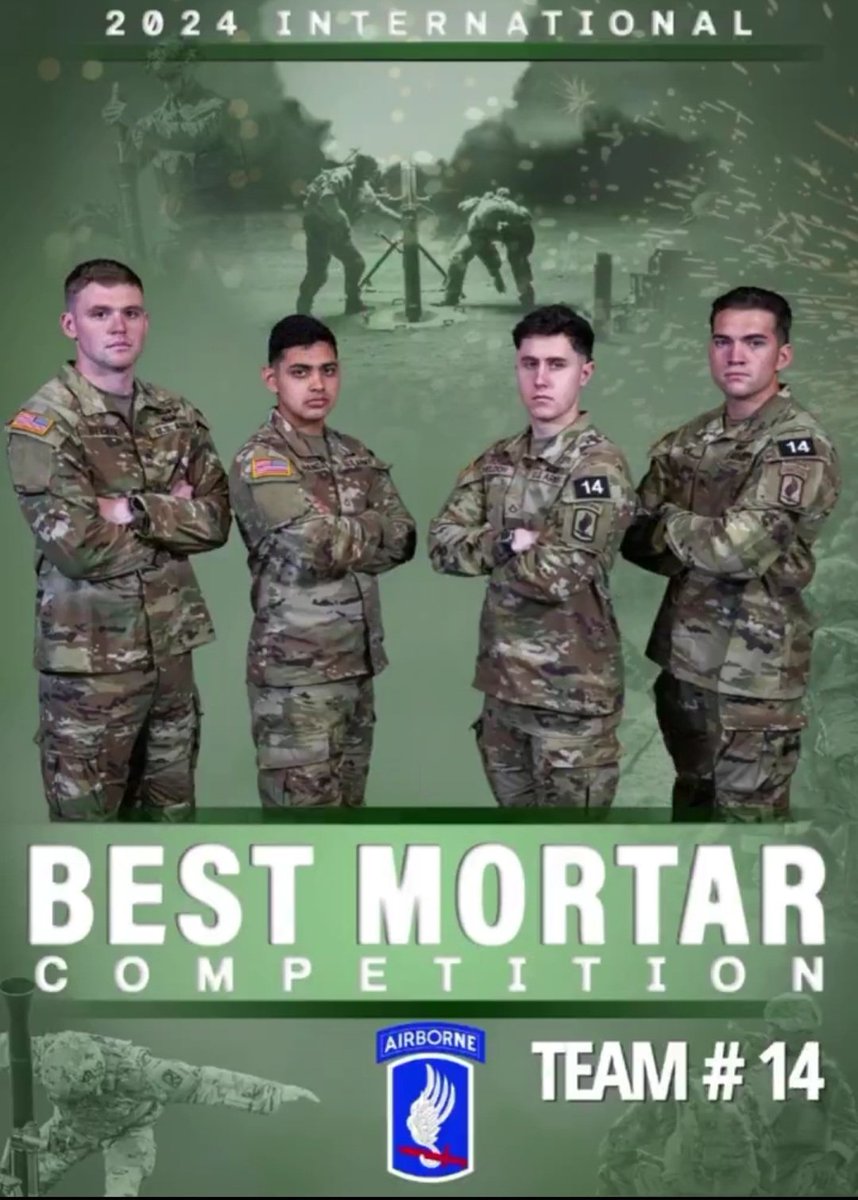 #MotivationMonday 💥 Today was the 1st day of the #BestMortar Competition at Fort Moore! 

This international competition will test all elements of an indirect fire #Soldier from technical & tactical tasks to physical fitness & endurance.  Go Team 14! 

#SkySoldiers #BeMoore