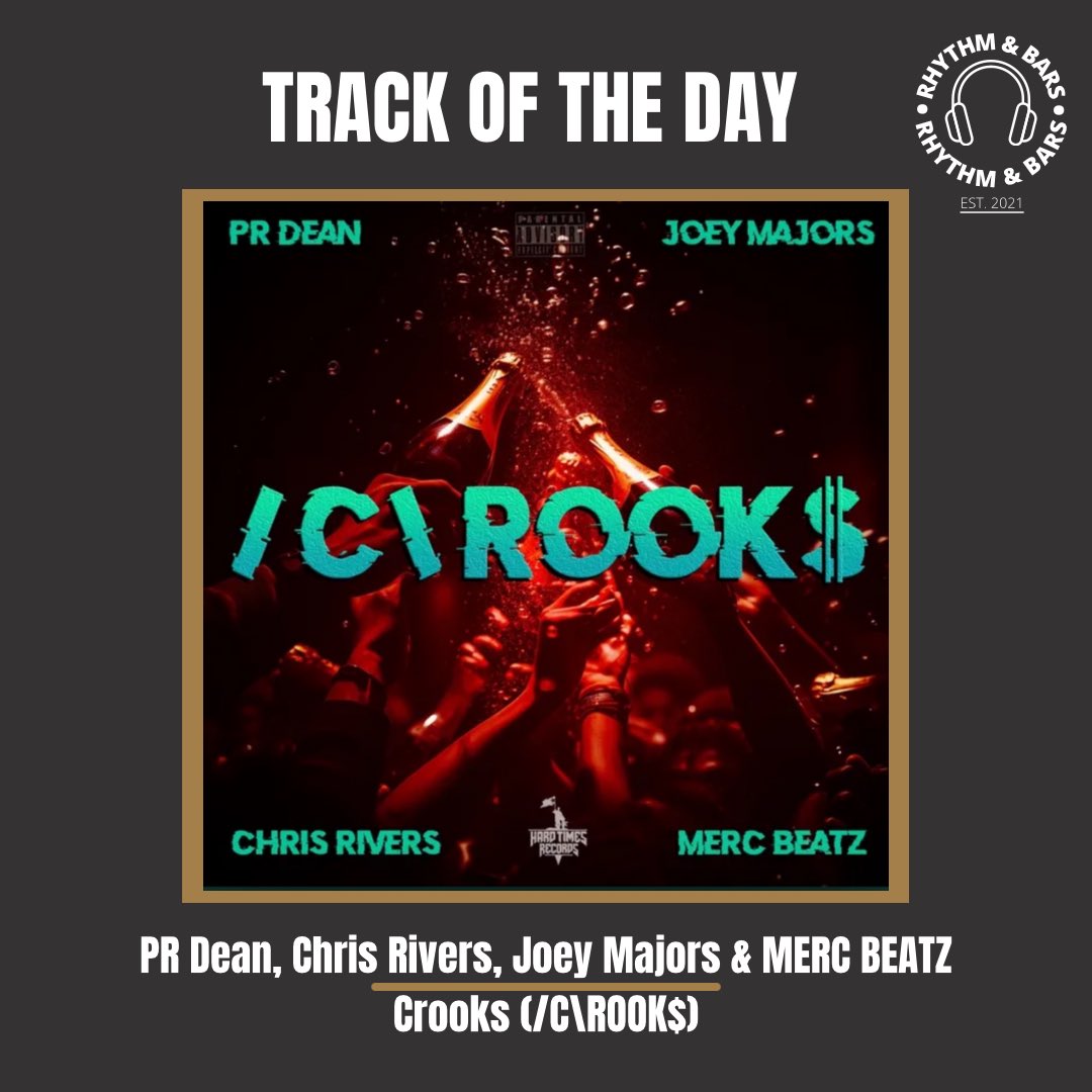 TRACK OF THE DAY🎧 @PRDEAN has linked with @OnlyChrisRivers, Joey Majors and @ProdbyMercBeatz for a top new track, “/C\ROOK$” 👌👌👌 This one is all you need for your Monday! 🤌 Be sure not to miss it‼️💥 #TOTD