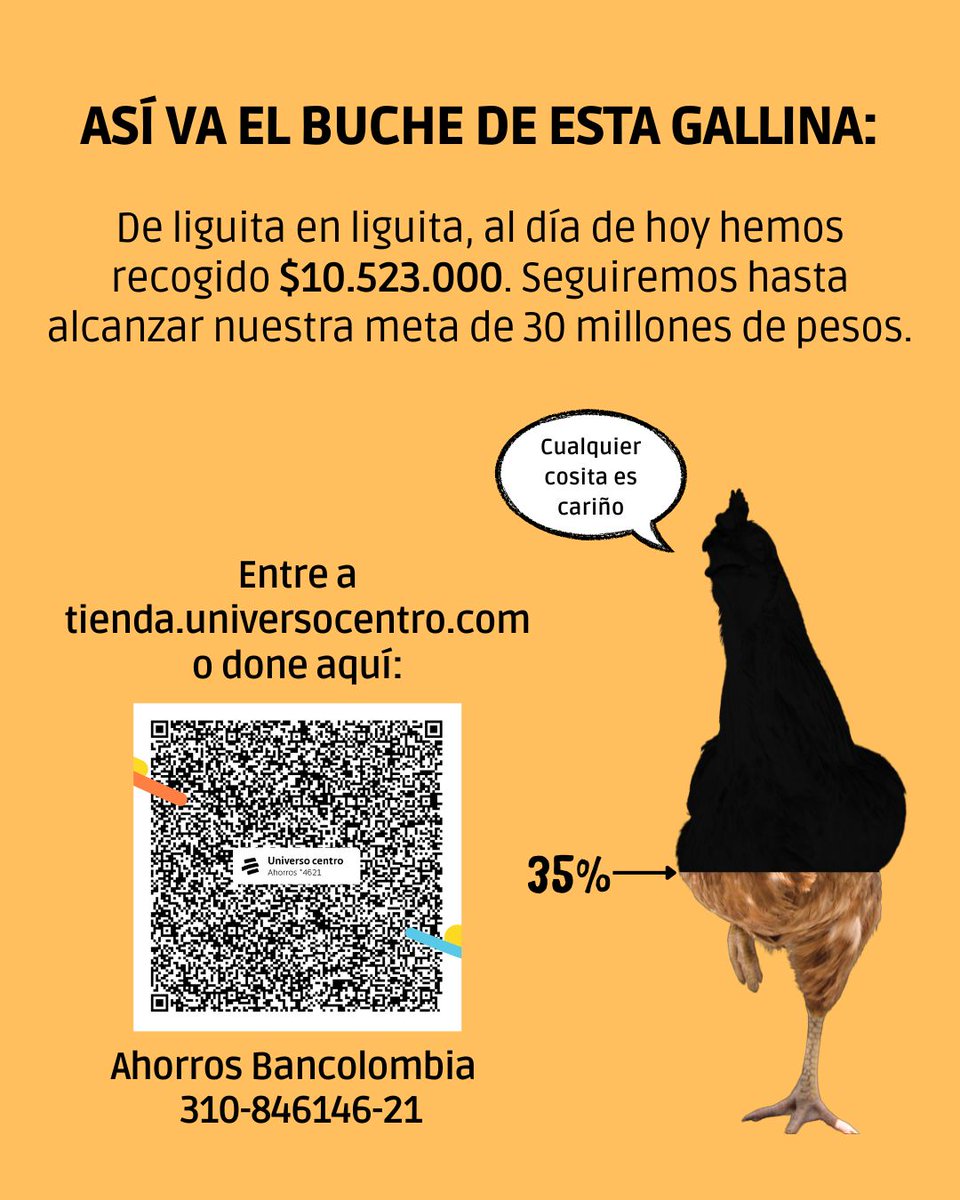 De grano en grano va llenando esta gallina el buche. ¡Gracias a las 126 personas que nos han apoyado! No hacemos vías 4G, pero seguimos recogiendo pa este vicio de contar historias. Aquí va nuestro modesto avance medido con regla.