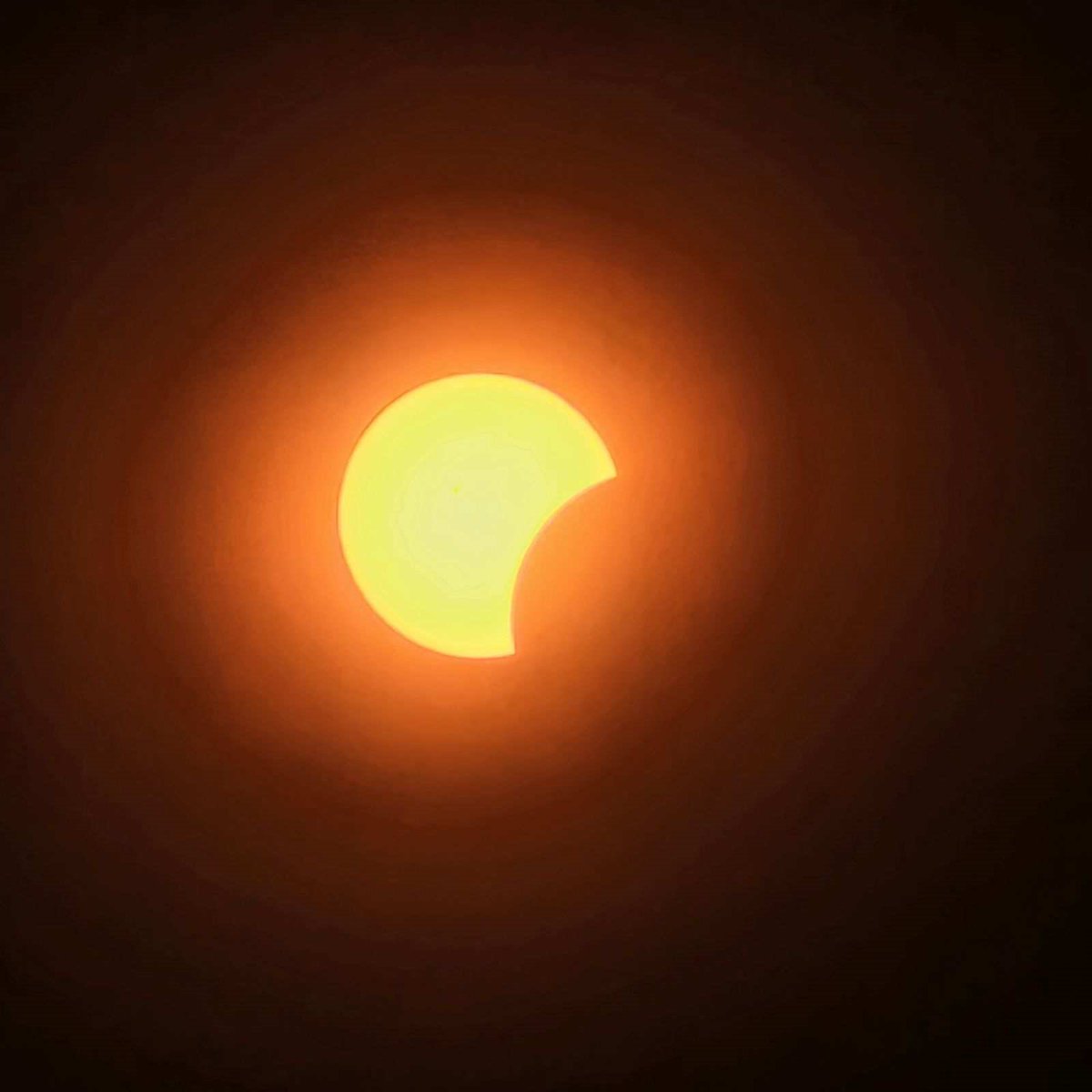 The AFN broadcast team in SoCal got this shot moments ago as today's solar eclipse starts across America. The first total solar eclipse in 7 years. The next one will not be seen in the US until 2044. Please use eye safety if looking up! #Eclipse2024🌘🇺🇸