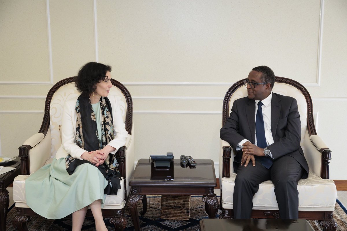 Exchange with @Vbiruta on our bilateral relations and the region. We also discussed the situation in the east of the DRC and the need for de-escalation. The sovereignty and territorial integrity of the DRC must be respected. (1/2)