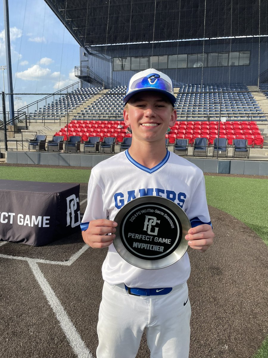 2024 14U PG MidSouth Showdown 🏆 Champion: Gamers 14 Blue 🥈 Finalist: Patriots Baseball 🏅MVP: Carter Fleck 🏅MVPitcher: Logan Zenker