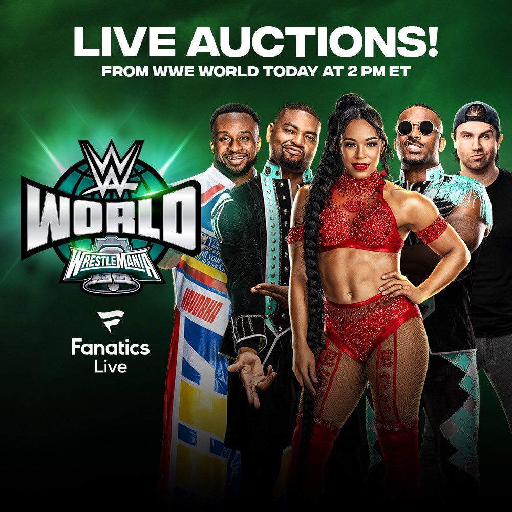 Another WWE Live Auction starts now! Head to Fanatics Live for a chance to bid on your favorite WWE items! #WWE #WrestleMania 🛒: bit.ly/3U5uAun