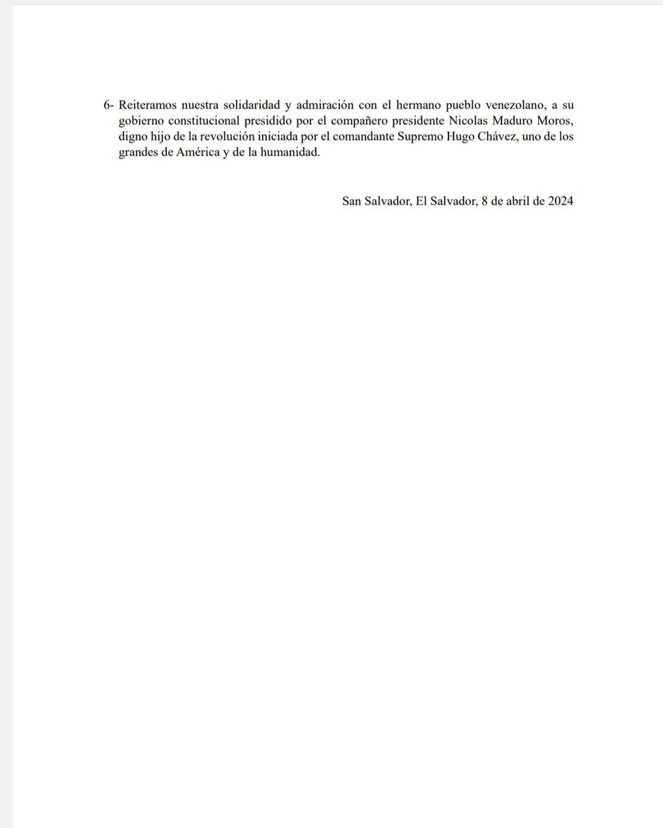 ¡La solidaridad es la ternura de los pueblos! Agradecemos profundamente las expresiones amorosas de absoluto respaldo de los movimiento sociales, gremiales, campesinos, juveniles y de mujeres organizado de El Salvador. ¡La verdad de Venezuela recorre cada rincón del mundo!