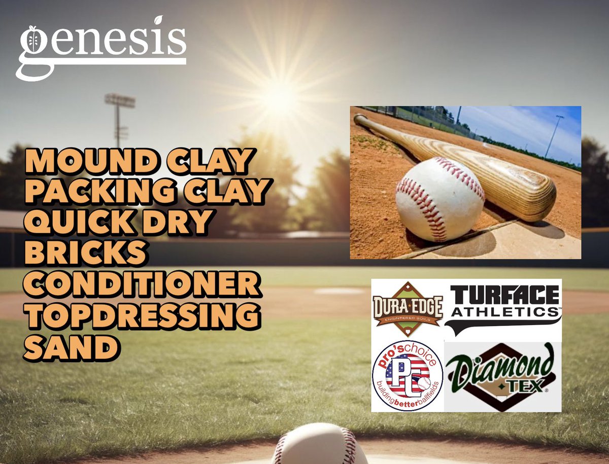 Spring is here - baseball is in full swwwwiing, batta-batta! Visit us online to get the whole scoop on all of our infield and ballfield products so your season can run-smoothly. Don’t wait, steal a DEAL today at GenesisSupplyStore.com! 

genesissupplystore.com/collections/ba…

#baseball