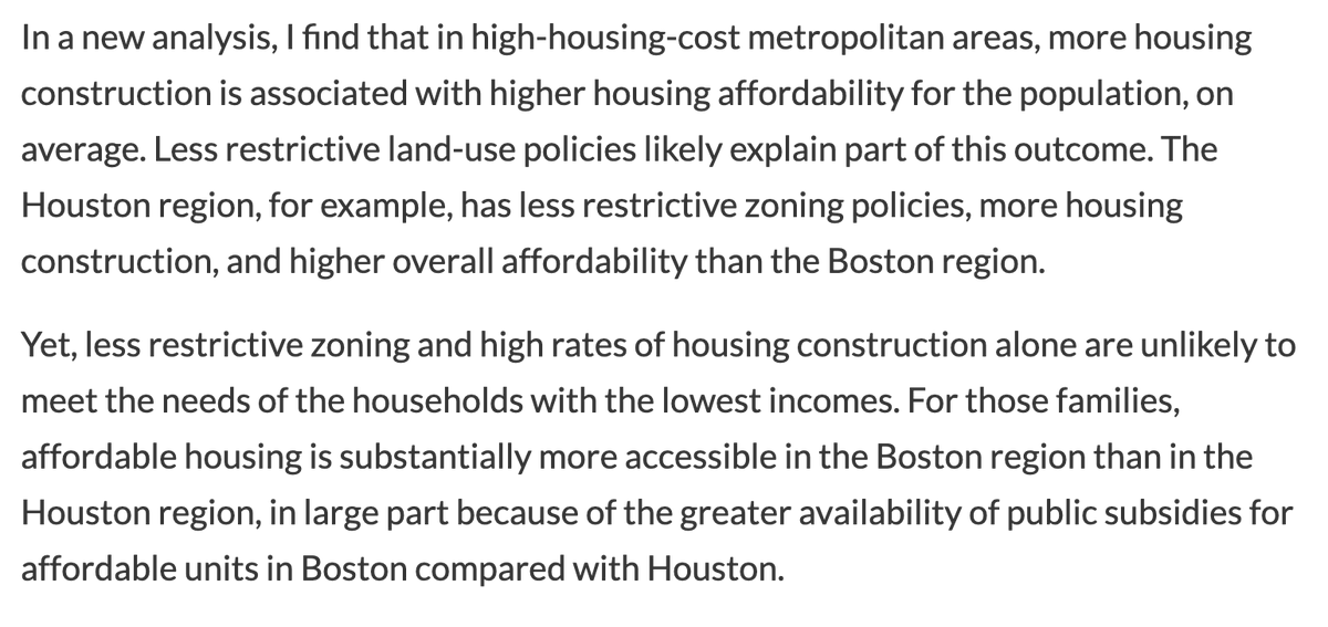 If you're middle class, you're more likely to find an affordable home in Houston than in Boston. If you're really poor you're more likely to find an affordable home in Boston than Houston. (via @yfreemark) urban.org/urban-wire/no-…