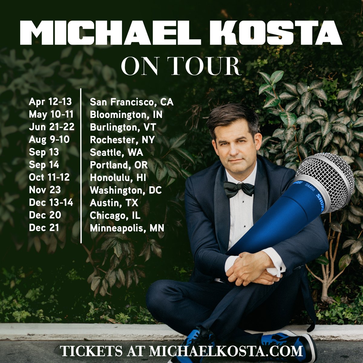 New dates! New tour! Hope you can join me somewhere soon. #MichaelKosta #StandupComedy

Get your tickets: michaelkosta.com