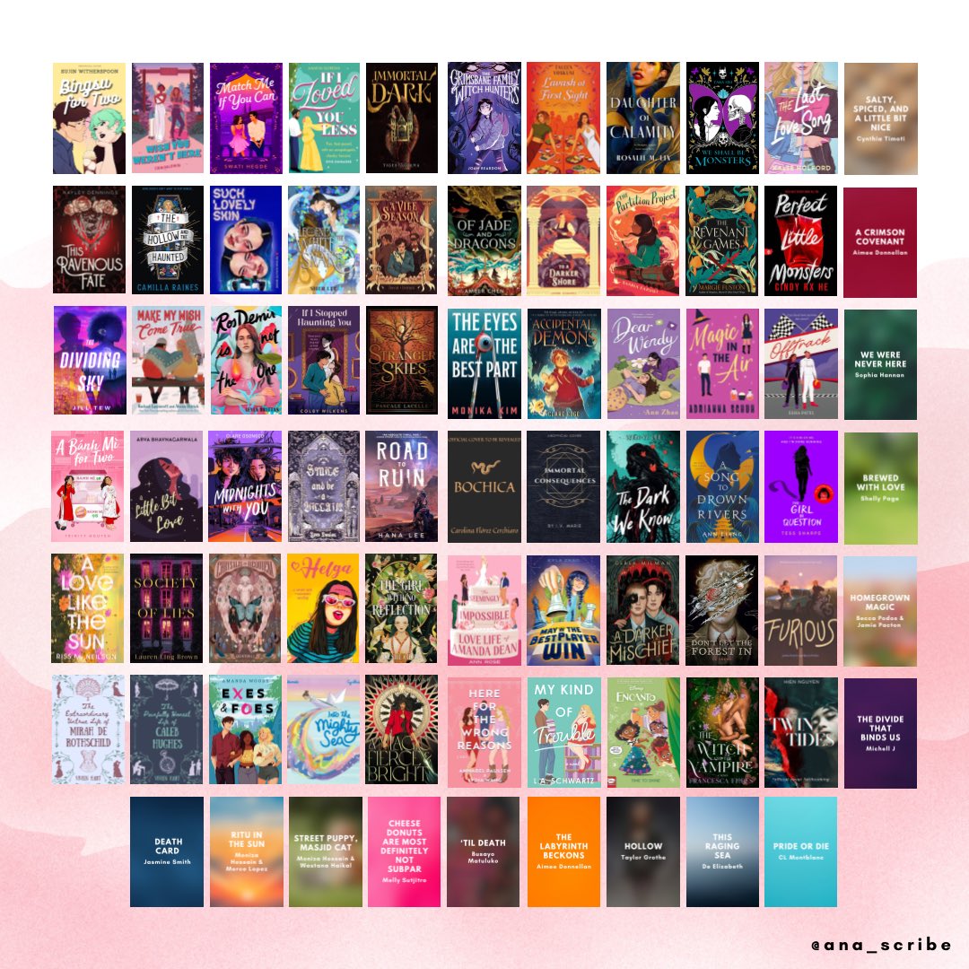 a thread of UPCOMING BOOKS BY MY FRIENDS 🌷🧵 (authors tagged, titles in alt text)