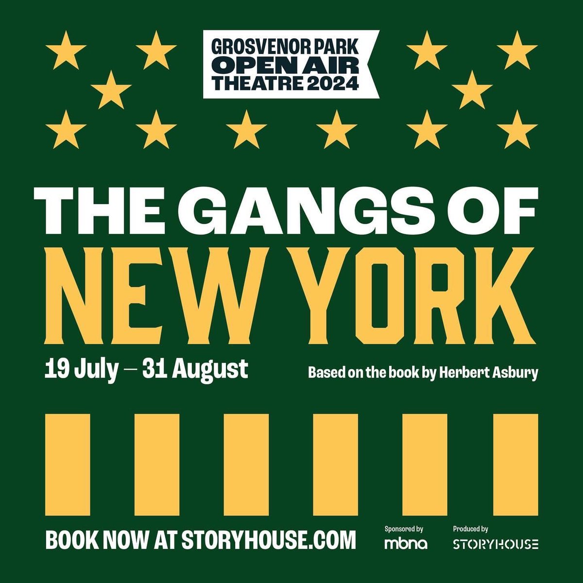 *ANNOUNCEMENT* We’re excited to share that this Summer we return to the Grosvenor Outdoor Theatre for @StoryhouseLive to Music Direct ‘Gangs Of New York’ 🇺🇸 19 July - 31 August Book now 📸 @ccamacasuu
