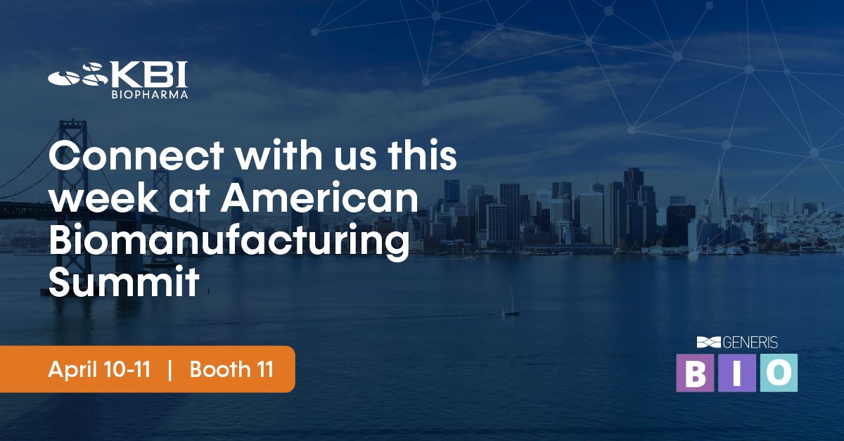 Going to the American Biomanufacturing Summit this week? Stop by Booth 11 to meet with our team: Deanna Hunt and Chandra Kelley. We would love to speak with you about KBI Biopharma's capabilities and services.