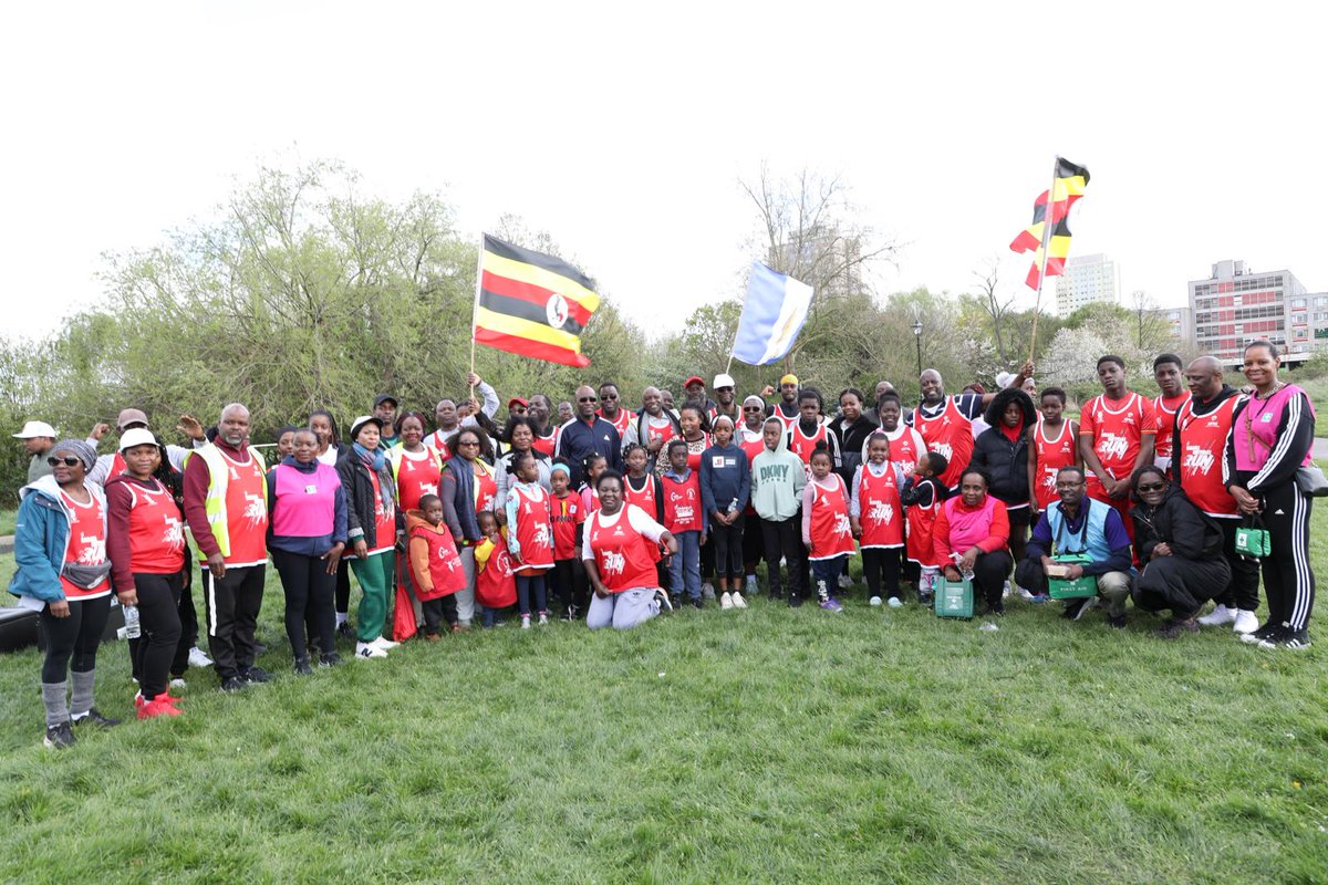 #KabakaBirthdayRun2024 in the UK and Ireland. 

We want to thank the people in the UK & Ireland who were flagged off by the Kabaka's Representative in this county, Oweek. Ssalongo Geoffrey Kibuuka. 

They ran from the Lordship Lane Park through Tottenham, London etc.