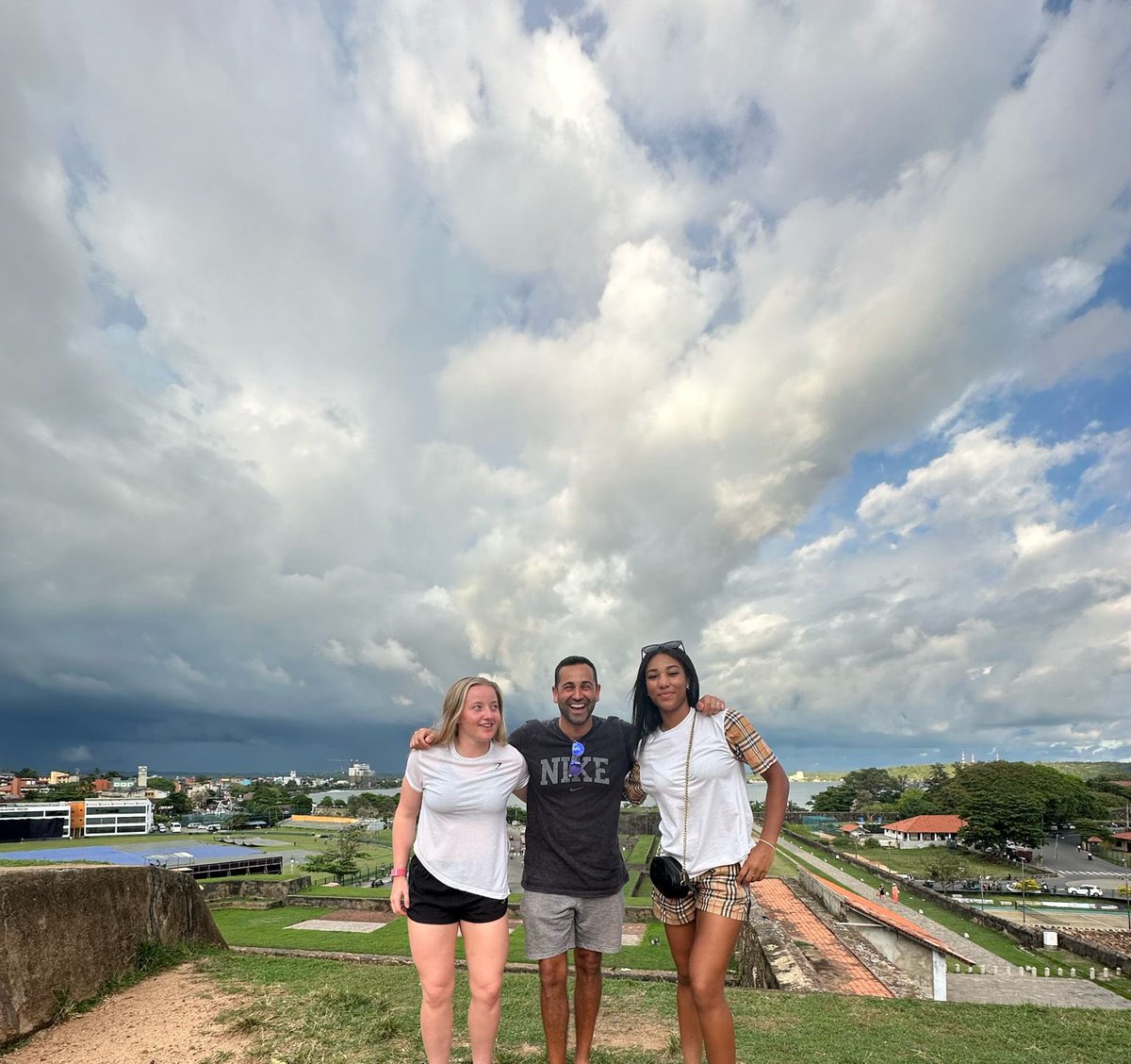 Our England U19 duo and Academy Head Coach Darren Franklin enjoying life out in 🇱🇰 #SparksWillFly💥