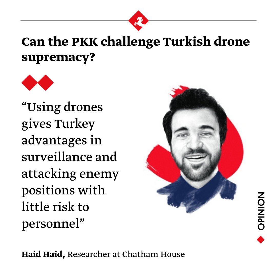 'Any drone technology the PKK obtains will probably not present a significant challenge to Turkish drones'. Haid Haid writes in #AlMajalla👇 @HaidHaid22 en.majalla.com/node/313946