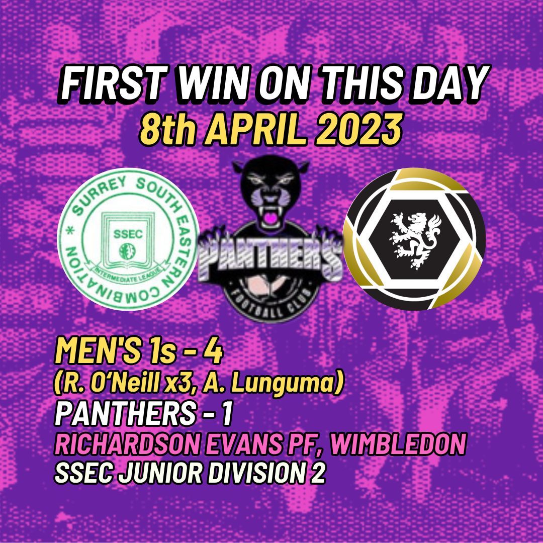 Our First Win on 8th April: 2023 🏆 4-1 v Panthers (SSEC Junior Div. 2) ⚽ Scorers: R. O'Neill x3, A. Lunguma 📌 Richardson Evans PF, Wimbledon #WFC #Wanderers #TheWorldsClub #Dulwich #TulseHill #FirstWin