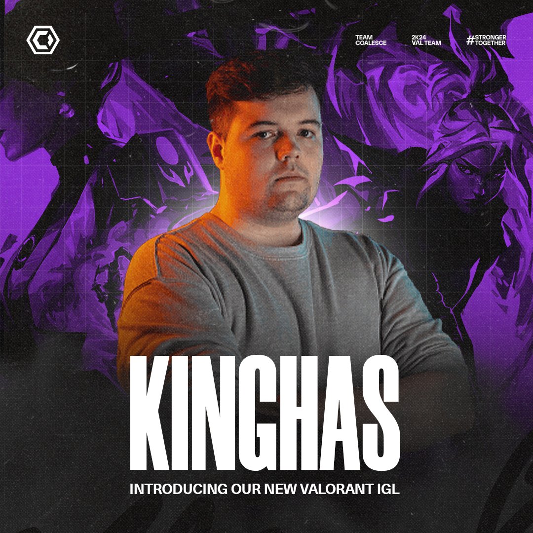 TeamCoalesce's tweet image. THE KING HAS LANDED! 👑

We're happy to announce that @kingHaSx is joining CLSE as the CAPTAIN of the NEW VAL ROSTER! 

#StrongerTogether💪