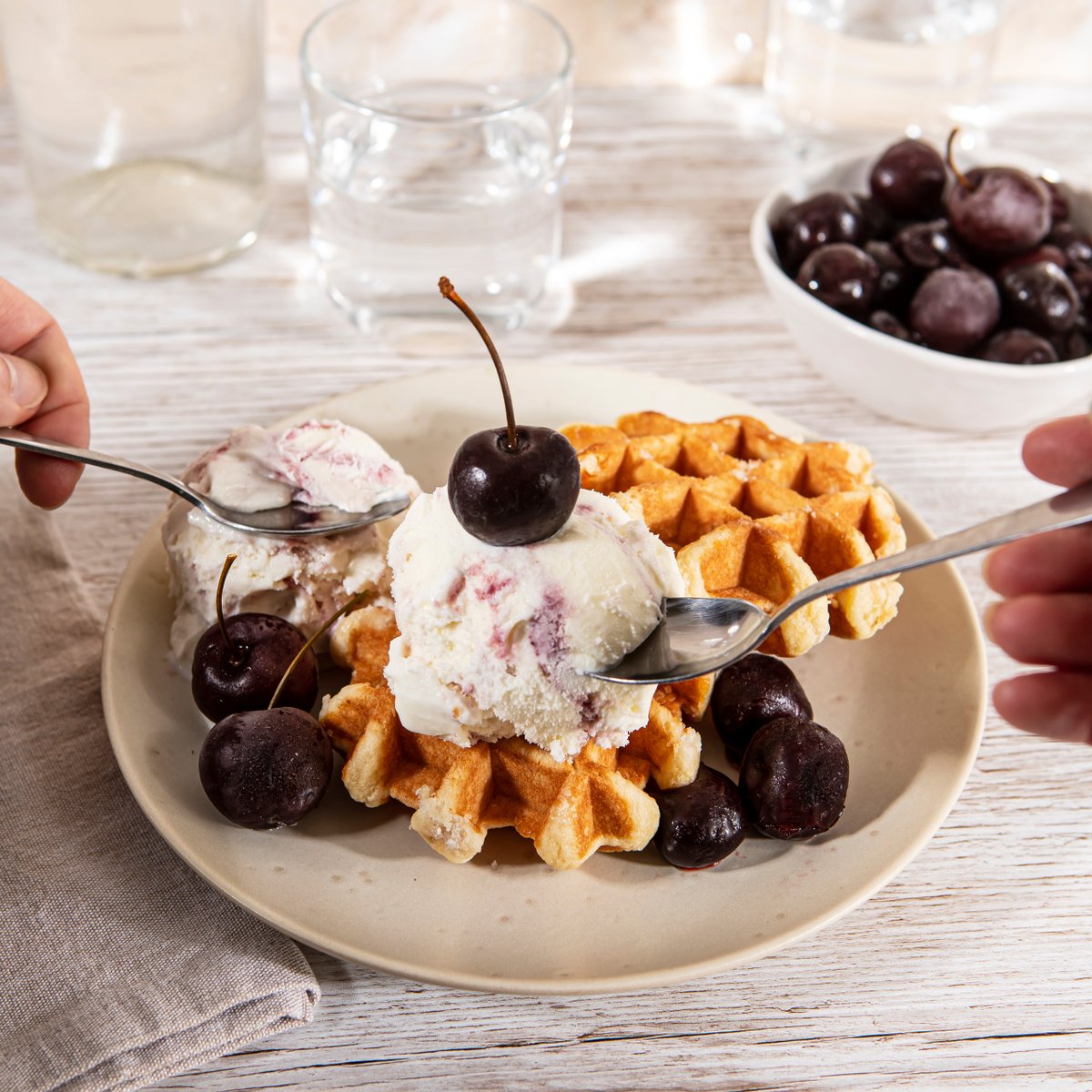 We don't mean to 'waffle' on… 🧇 …but our #Cherry Rush flavour really is the best!