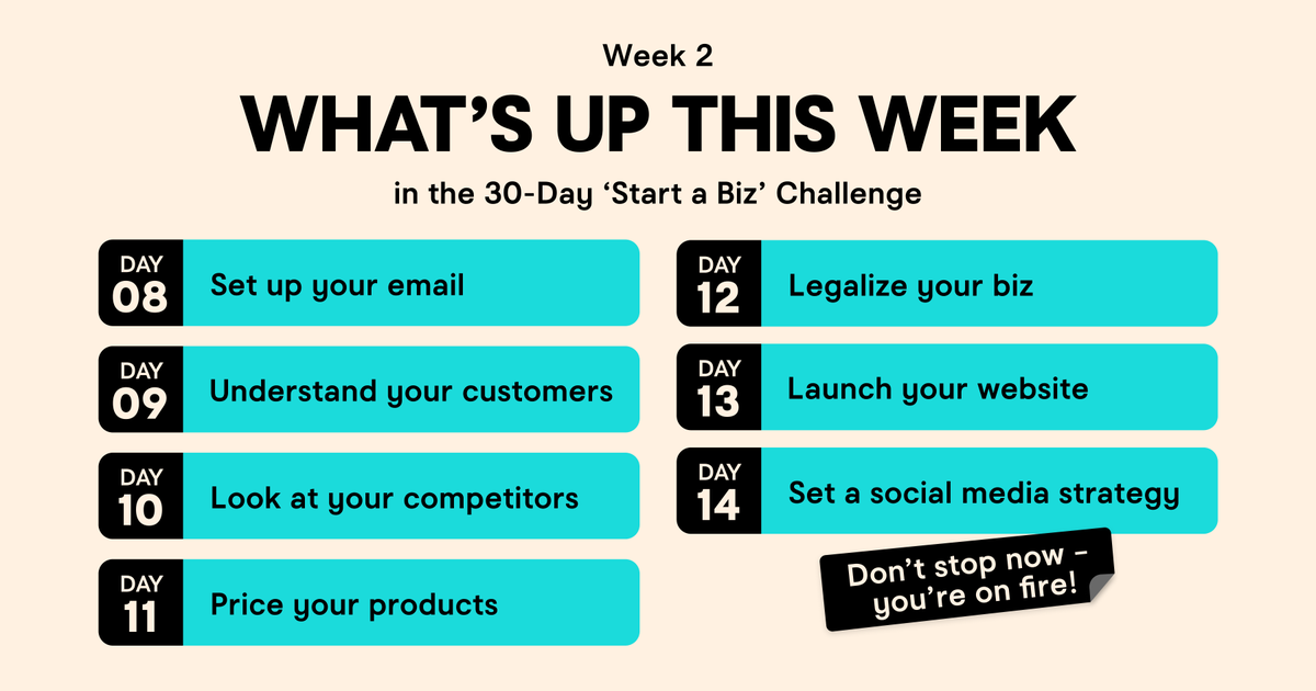 Late to the party? Start the 30-Day ‘Start a Biz’ Challenge any time. 5-minute daily challenges, and you’ll be launching your biz before you can say ‘abracadabra’ 🔮. Try it for yourself 👉🏽 social.godaddy/49pgZCp

#30DayChallenge #OnlineBusiness #Entrepreneur #GoDaddyAiro