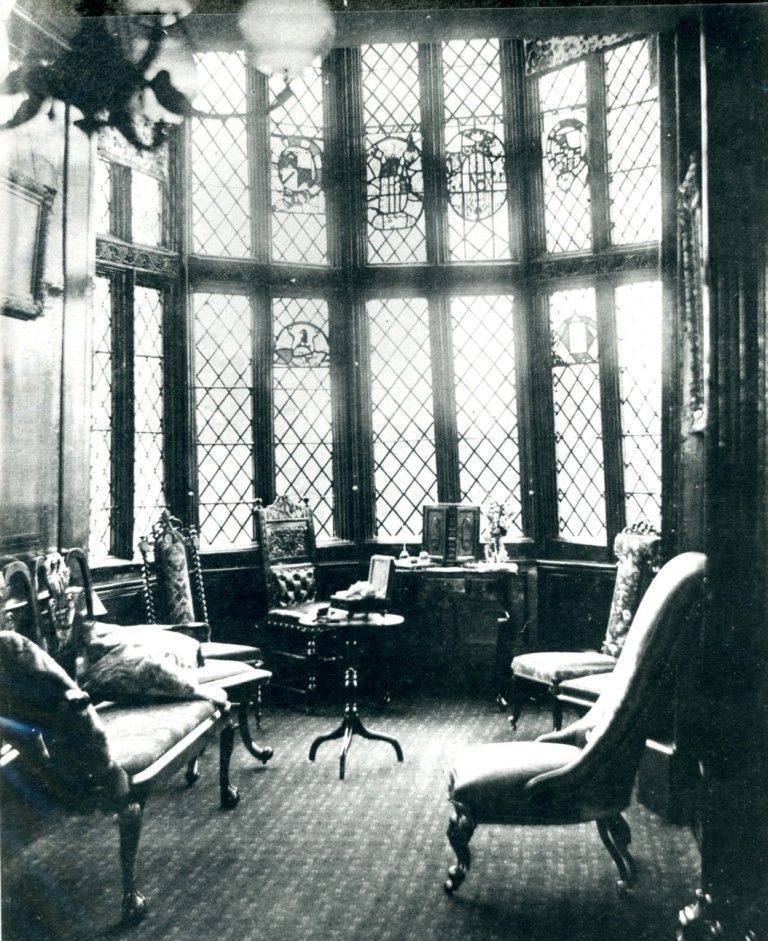 Do you recognise the window in this photo? Taken pre 1871, this image shows our oriel window which is located in the Great Hall. The Markendale family leased Ordsall Hall from 1814 to 1871, so this is likely their seating room.