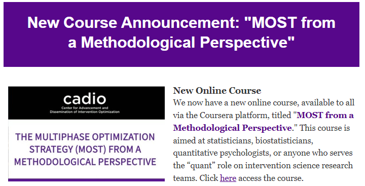 New course out now from our @cadio_nyu team here at @nyupublichealth! This @coursera course is targeted for those who serve a 'quant' roles on intervention #optimization projects! Enroll here: coursera.org/learn/most-met…