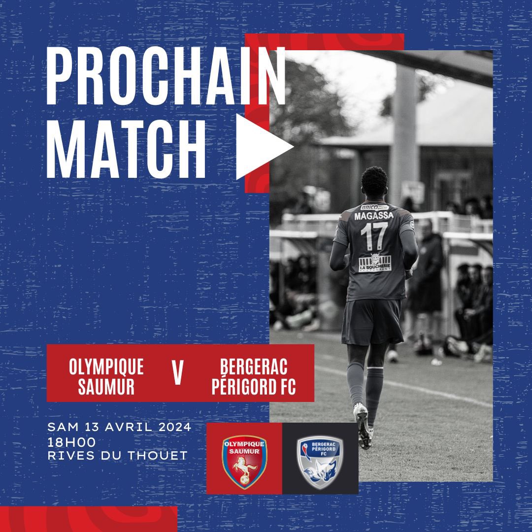 Olympique Saumur FC (@olympiquesaumur) on Twitter photo 📣 Appel à tous les supporters de l'Olympique de Saumur ! 📣
Venez nombreux soutenir notre équipe contre <a href="/BPFC24/">Bergerac Périgord Football Club ⚽️</a> pour la 22ème journée du championnat. C'est un match important pour notre maintien en National 2 🏟️
Votre présence compte plus que jamais !
#PARCEQUESAUMUR 🔴🔵 📣 Appel à tous les supporters de l'Olympique de Saumur ! 📣
Venez nombreux soutenir notre équipe contre <a href="/BPFC24/">Bergerac Périgord Football Club ⚽️</a> pour la 22ème journée du championnat. C'est un match important pour notre maintien en National 2 🏟️
Votre présence compte plus que jamais !
#PARCEQUESAUMUR 🔴🔵