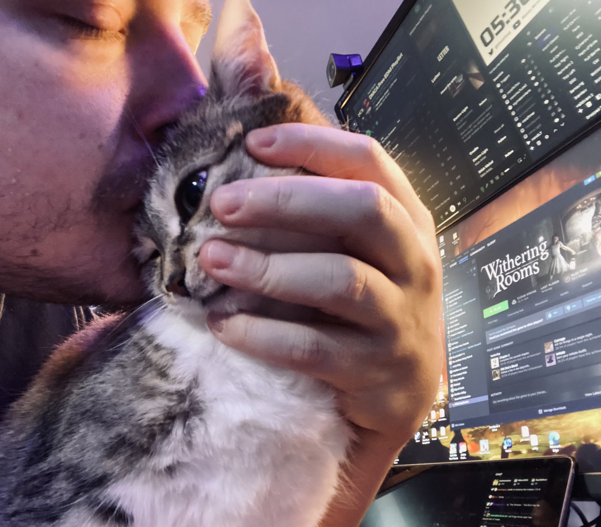 Stream is LIVE - Turn those Monday frowns upside down! Withering Rooms is CRAZY good New Stardew run continues later twitch.tv/sloot youtube.com/@SlootyMctoot/… Little One LOVES this