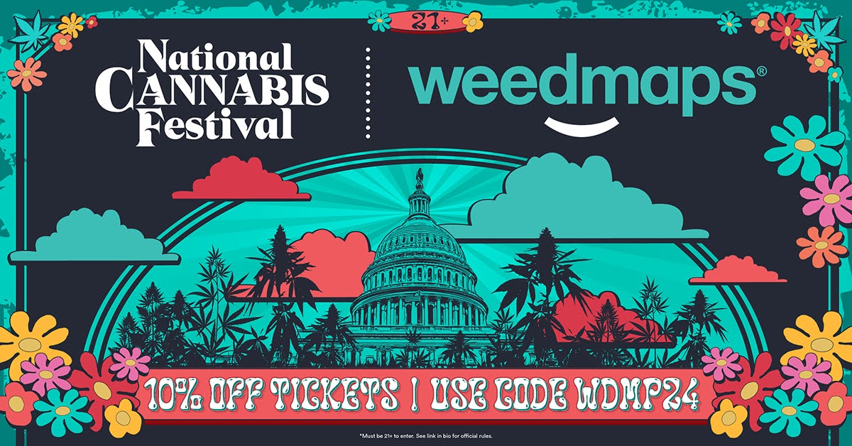 Use code WDMP24 and get 10% off tickets to @NatlCannaFest in Washington D.C., April 19-20th 🔥 We hope to see you there We hope to see you there 👉 brnw.ch/21wICGU.