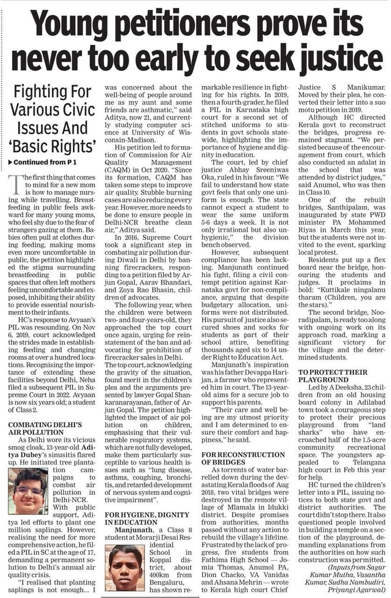 From Hyderabad to Kerala, from Delhi to Karnataka, a new generation of warriors is emerging, wielding pens & petitions to drive change. Inspired by their stories, @timesofindia explores how young petitioners are igniting action in courts one PIL at a time✊ @deespeak @BhavreenMK