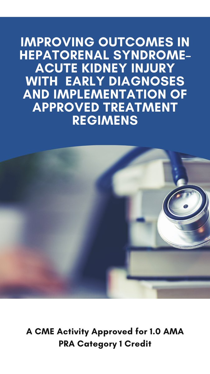 Our latest activity is tailored for healthcare professionals focused on enhancing care for patients with HRS-AKI. Accredited by MER in collaboration with the CLDF, this program is a step forward in improving patient outcomes. #HRS_AKI